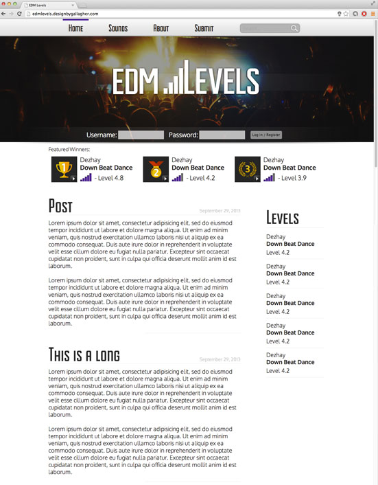 EDM Levels Website